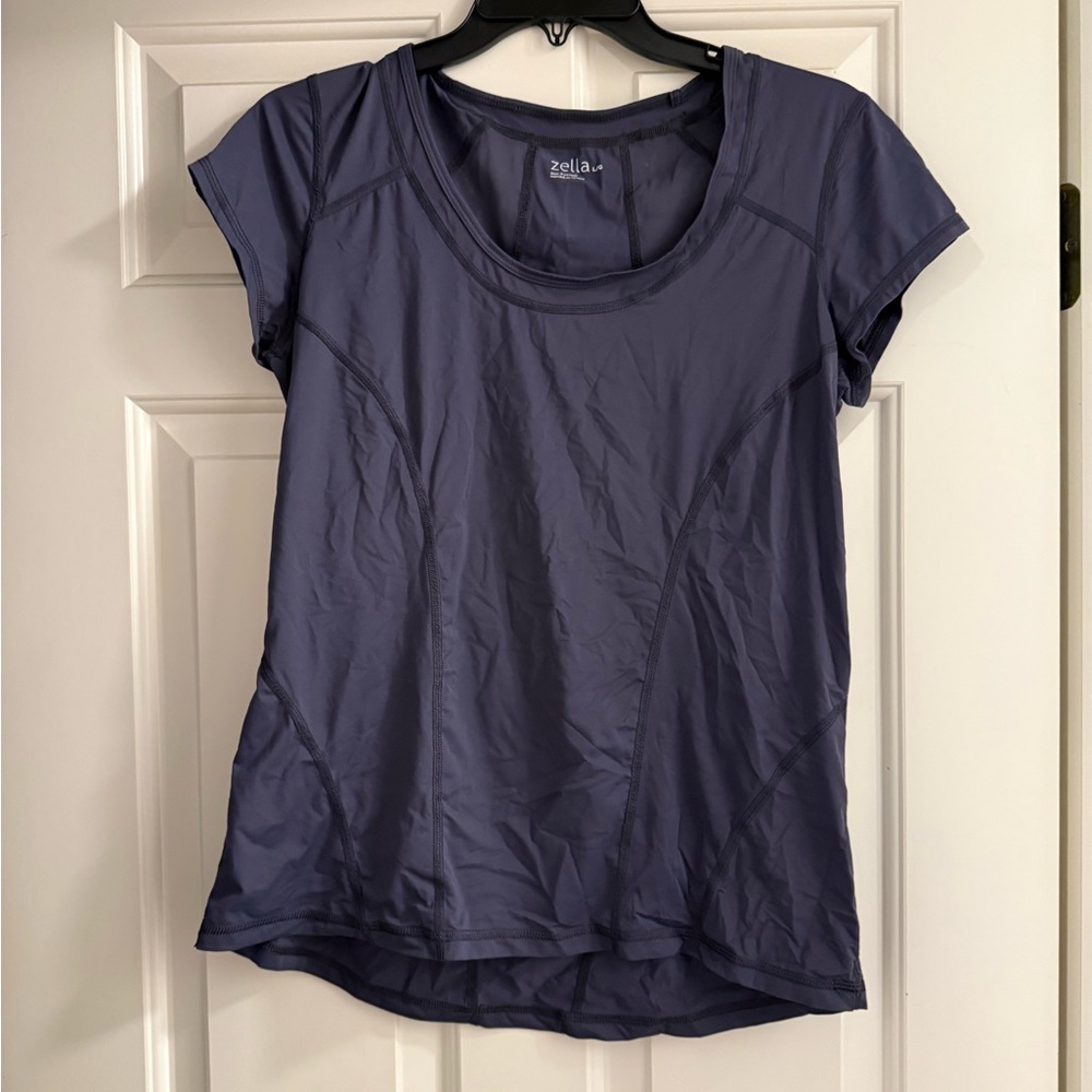 Zella Women's Short-Sleeve Active Tee in Slate gray